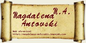 Magdalena Antovski vizit kartica